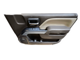 2016-2018 Silverado Sierra Front Right Door Panel Trim Brown Silver High Country