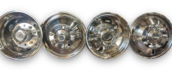 2005-2024 Ford F-450 F-550 19.5 10 Lug Simulators Wheel Covers Dually Stainless Steel