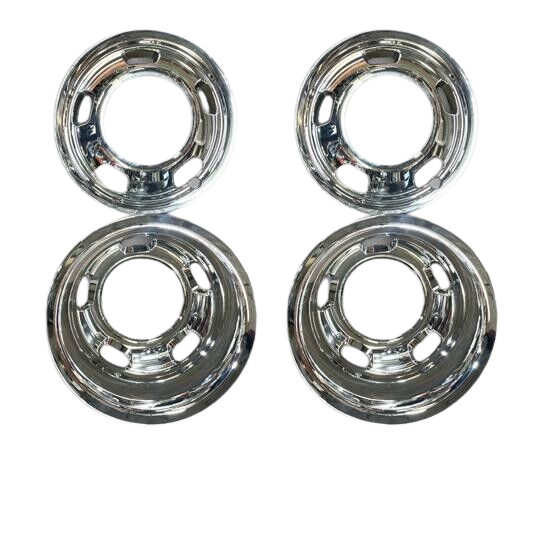 2003-2018 Dodge Ram 3500 Front/Rear Wheel Center Hub Cap Simulator Set 4 Chrome
