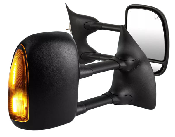 1999-2007 Ford F-250 F-350 F-450 F-550 Super Duty Power Heated LED Signal Tow Mirrors