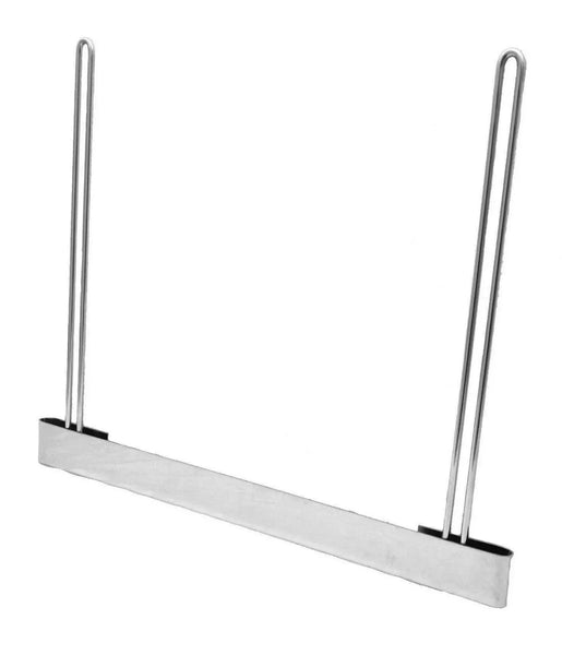 Set Chrome Mud Flap Hold Down Anti-Sail Bracket Straight Black for 24" wide x 21" long