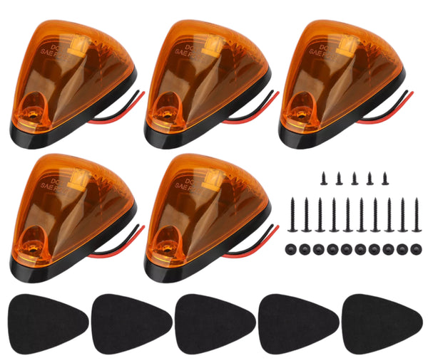 1999-2016 Ford F-250 F-350 Roof Cab Lens LED Rooftop Running Marker Light Kit Amber