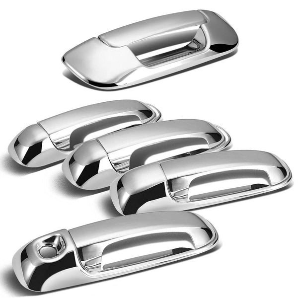 2002-2008 Dodge Ram 1500 2500 3500 Chrome 4 Door Handles and Tailgate Cover 3rd Gen