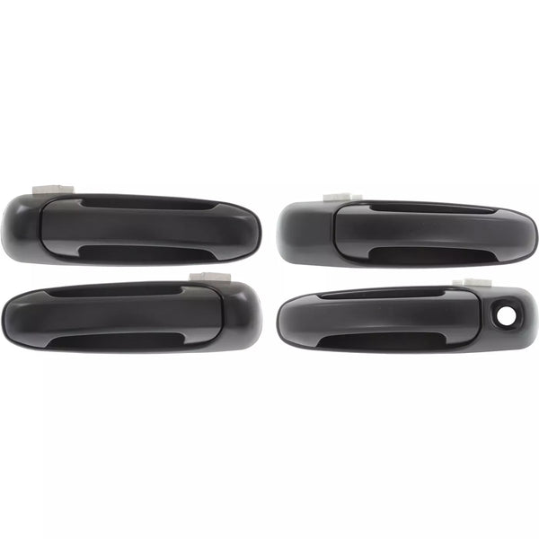 2002 2003 2004 2005 2006 2007 2008 Dodge Ram 1500 2500 3500 Exterior Black Smooth Door Handle Set of 4
