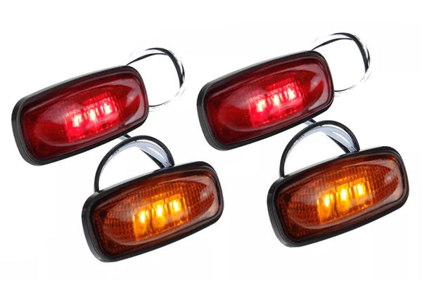 2003-2018 Ram 2500 3500 Dually Bed LED Side Fender Marker Light 4PCS Amber Red