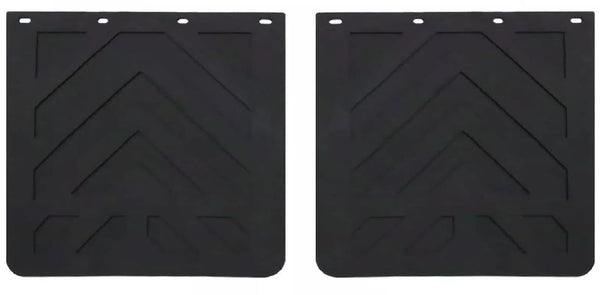 Pair Black Heavy Duty Thick Rubber Mud Flaps Semi Truck Trailer 24" height x 24" wide