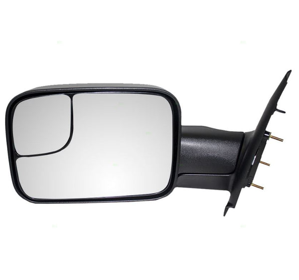 2002-2010 Dodge Ram 1500 2500 3500 Pickup Truck Left Drivers LH Side Manual Tow Mirror Flip Up Textured 4th Generation