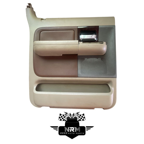 2004-2008 Ford F-150 King Ranch Rear Left LH Side Door Trim Panel Tan/Woodgrain