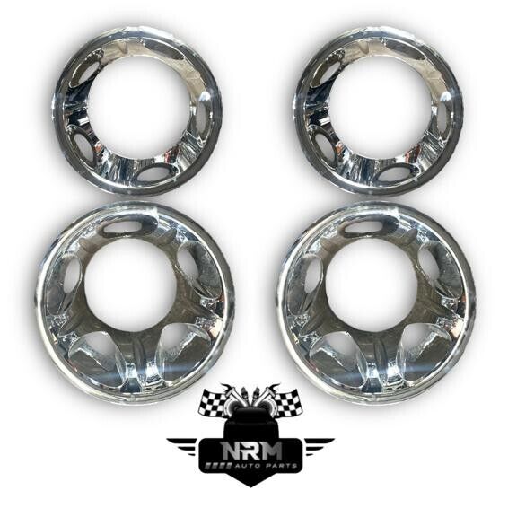 2011 2012 2013 2014 2015 2016 2017 2018 2019 2020 2021 2022 2023 2024 Chevrolet Silverado GMC Sierra 3500 Front Rear Wheel Simulator Chrome Set