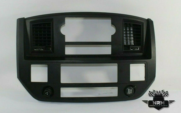 2006 2007 2008 2009 2010 Dodge Ram 2500 3500 Center Dash Radio Panel Trim Bezel Black