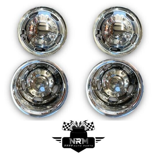 2019-2023 Ram 3500 Front/Rear Wheel Cover Hubcap & Simulator Set 8 Piece Chrome