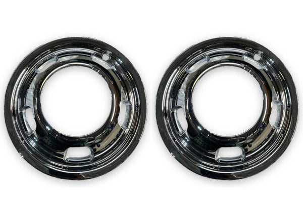 2003-2018 Dodge Ram 3500 Front Wheel Hub Cap Simulator 2 Piece Chrome