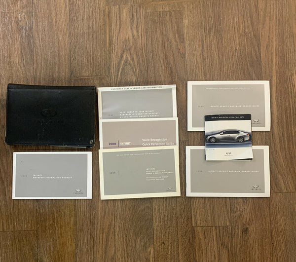 2008 Infiniti M45 User Guide Owner's Manual -Supplements Only- w/ case