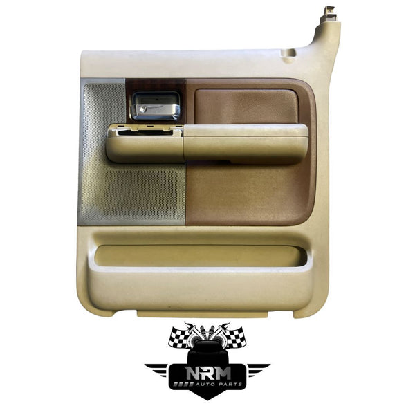 2004-2008 Ford F-150 King Ranch Right Rear Side Door Trim Panel Tan/Woodgrain