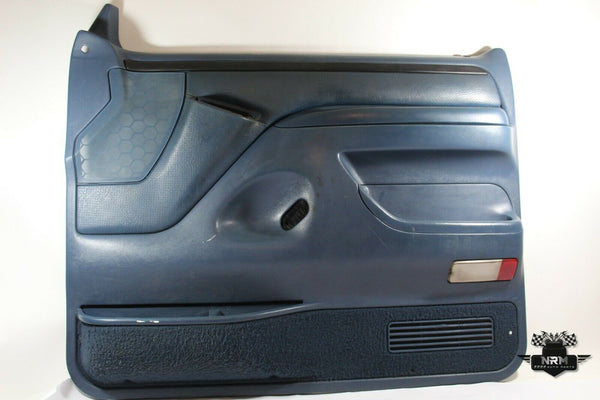 1992 - 1996 F-150 F-250 Bronco Right RH Front Door Panel Trim Power Blue