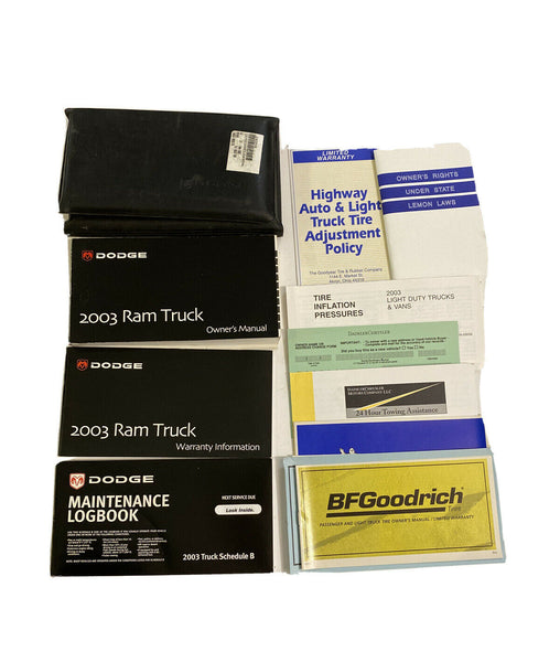 2003 Dodge Ram 1500 Truck Gas Gasoline User Guide Owner's Manual w/ Case
