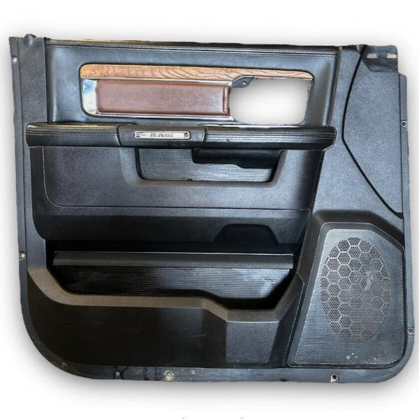 2013 2014 2015 2016 2017 2018 2019 2020 Dodge Ram 1500 2500 3500 Left Front Door Trim Panel Black Brown/Woodgrain