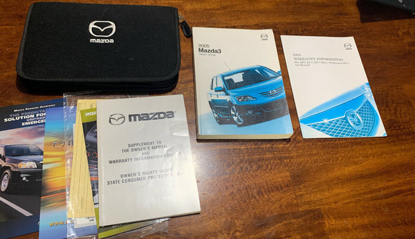 2005 Mazda3 Mazda User Guide Owner's Manual w/ case