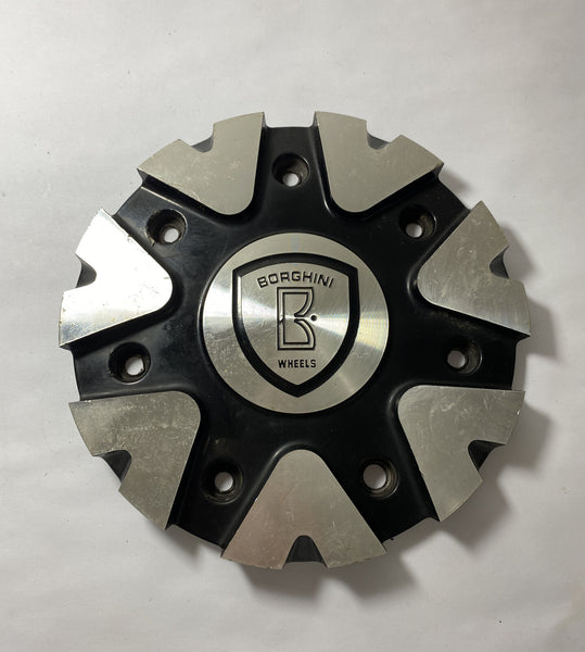 Borghini CS419-D1A-AL Black Machined Aftermarket Wheel Center Hub Cap