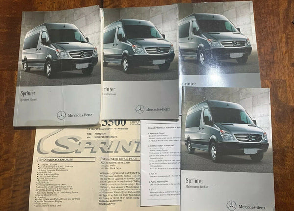 2011 Sprinter Mercedes-Benz User Guide Owner's Manual w/ Case