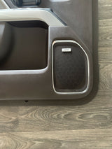 2016-2018 Silverado Sierra Front Left Door Panel Trim Brown Silver High Country