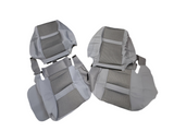 2006 2007 2008 2009 2010 Dodge Ram 1500 2500 3500 Front Bottom Top Seat Covers Set Light Gray Grey Cloth