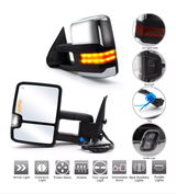 2003 2004 2004 2005 2006 2007 Chevrolet Silverado GMC Sierra 1500 2500 3500 Tow Chrome Mirrors Set Of 2 Dual Arm Door