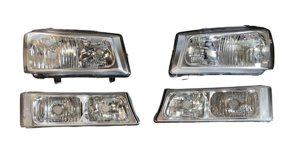 2003 2004 2005 2006 Chevrolet Silverado 1500 2500 3500 Headlights Headlamps Bumper Lamps + Turn Signal Clear Corner Set