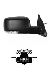 2009 - 2015 Dodge Ram 1500 Power Heated Turn Signal Fold Black Surface Mirrors