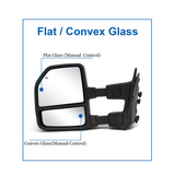 1999-2016 Ford F-250 F-350 F-450 F-550 Mirrors Set Chrome New Style Manual Restomod
