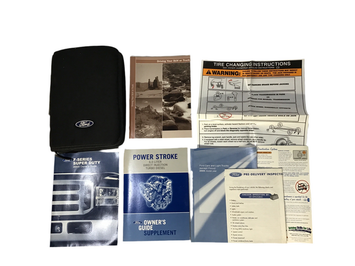 2005 Ford F-250 F-350 F-450 F-550 Super Duty User Guide Owner's Manual with Case Diesel