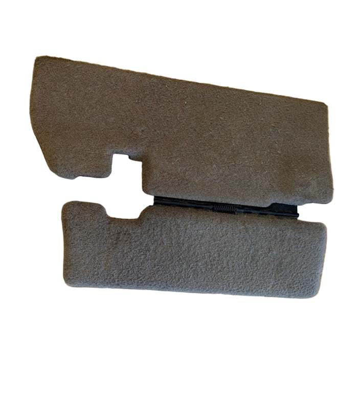 2003 2004 2005 2006 Chevrolet Tahoe Suburban Yukon Rear Suburban GMC Yukon Left Driver LH Seat Back to Trunk Filler Carpet Spacer Flap Fold Down Cover Panel Tan Neutral 2nd Row