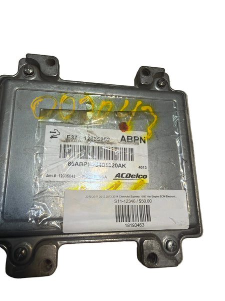 2010 2011 2012 2013 2014 Chevrolet Express 1500 Van Engine ECM Electronic Control Module 4.3L