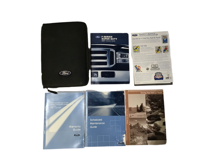 2007 Ford F-250 F-350 F-450 F-550 Super Duty Owner's Manual User Guide with Case