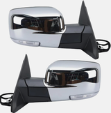 2013 2014 2015 2016 2017 2018 Ram 1500 Mirrors Set Power Folding Chrome Heated LED Signal