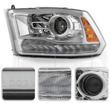 2013 2014 2015 2016 2017 2018 Ram 1500 2500 3500 Chrome Projector Headlights LED Headlamps Set Head Lights Lamps