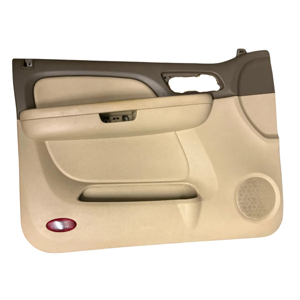 2007 2008 2009 Chevrolet GMC Yukon Tahoe Silverado Front Left Door Panel Tan Brown L0055424, 811444165, 4521