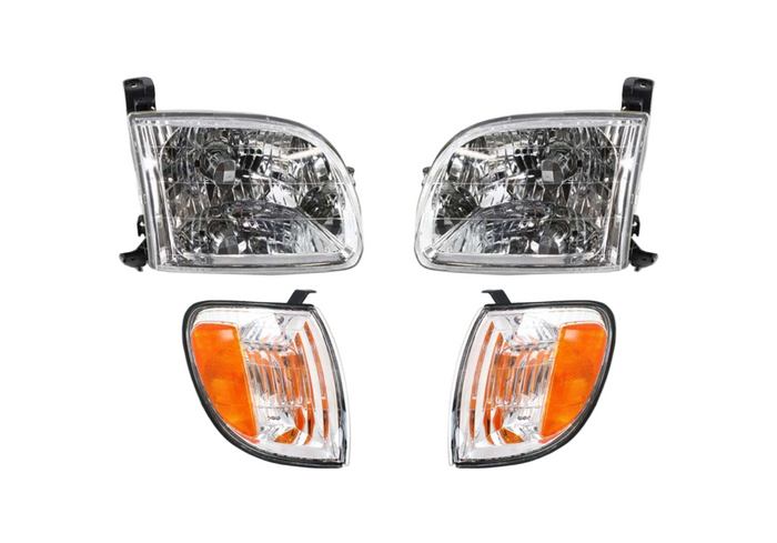 2000 2001 2002 2003 2004 Toyota Tundra LH And RH Side Regular / Access Cab Headlight Set Headlamps