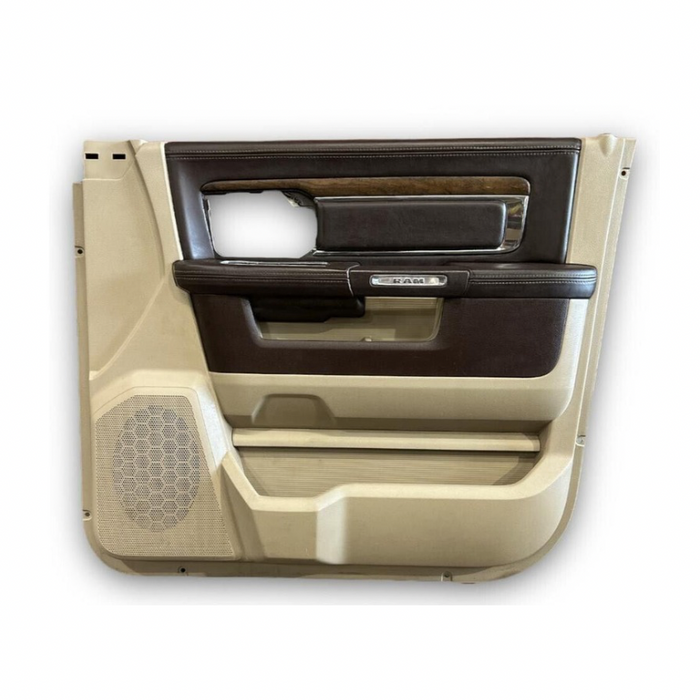 2013 2014 2015 2016 2017 2018 Dodge Ram 1500 2500 3500 Door Panel Trim Front Right Longhorn Laramie Tan/Brown