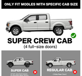 2015-2026 Ford F-150 & 2017-2026 Ford F-250 F-350 Super Duty Crew Cab 6” Running Boards Side Steps