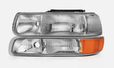 1999-2002 Chevrolet Silverado 2000-2006 Suburban Tahoe Headlights Headlamps + Turn Signal