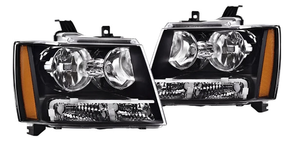 2007 2008 2009 2010 2011 2012 2013 2014 Chevrolet Chevy Tahoe Suburban 1500 Headlights Headlamps Left & Right Set Pair