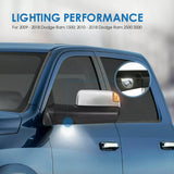 2009 2010 2011 2012 2013 2014 2015 2016 2017 2018 Dodge Ram 1500 2500 3500 Mirror Set Chrome Electric Tow Flip Up
