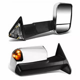 2009 2010 2011 2012 2013 2014 2015 2016 2017 2018 Dodge Ram 1500 2500 3500 Mirror Set Chrome Electric Tow Flip Up