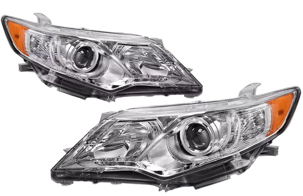 2012 2013 2014 Toyota Camry Projector Chrome Headlight Assembly Left + Right