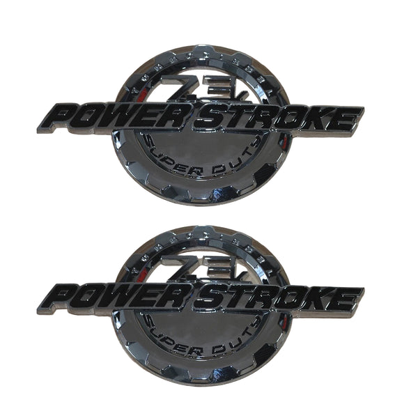 1999 2000 2001 2002 2003 Ford F-250 F-350 F-450 F-550 Fender Emblem Chrome 7.3L Power Stroke Super Duty X2