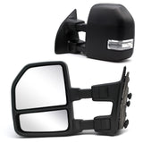 1999-2016 Ford F-250 F-350 F-450 F-550 Mirrors Set Black New Style Manual Restomod