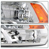 2009-2018 Dodge Ram 1500 2500 3500 4th Generation Chrome Quad Headlamps Headlights Assembly