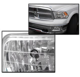 2009-2012 Dodge Ram 1500 2010 2011 2012 Ram 2500 3500 Front Bumper Fog Lights Lamps Chrome Left + Right