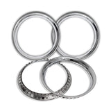 Trim Rings 16 inch Diameter (Pack of 4) Chrome Steel Beauty Rims 16" fit Silverado 3500 Ram 3500 F-350